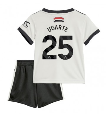 Manchester United Manuel Ugarte #25 Tredje Kläder Barn 2024-25 Kortärmad (+ Korta byxor)
